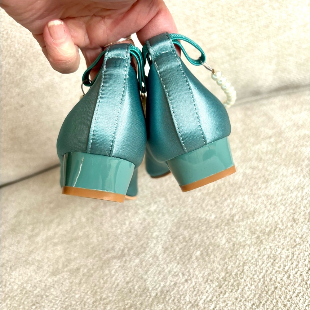 NWT C. Paravano blue satin flats - Picture 5 of 13